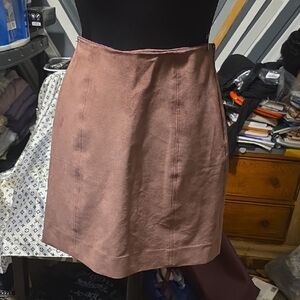 Babaton Brown Soft Suede Mini Skirt, Sz 2
